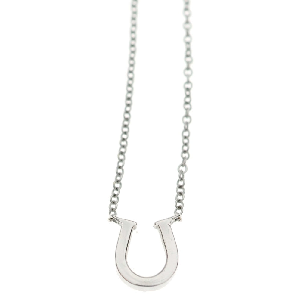 TIFFANY & Co.(ティファニー) メトロ ホースシュー ダイヤ ネックレス K18 Au750 WG ホワイトゴールド ペンダント レディース