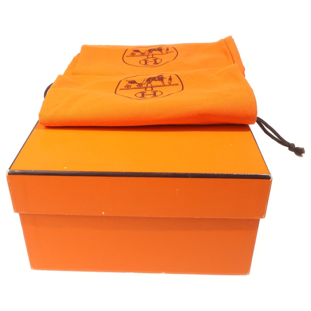 HERMES(エルメス) Hロゴ レザー ローカットスニーカー ブラック