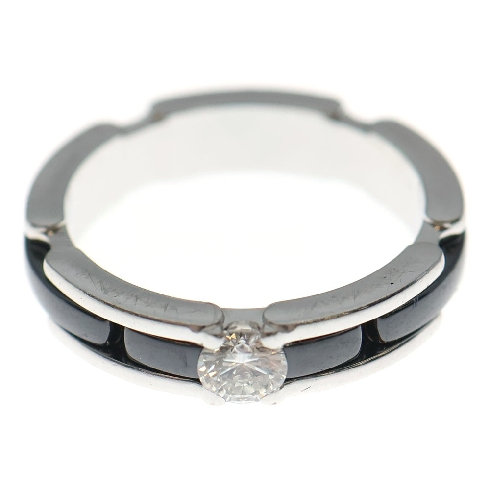 CHANEL(シャネル) ウルトラリング 1PD Au750WG×ブラックセラミック シルバー×ブラック 4.6g ♯51 J3095 レディース