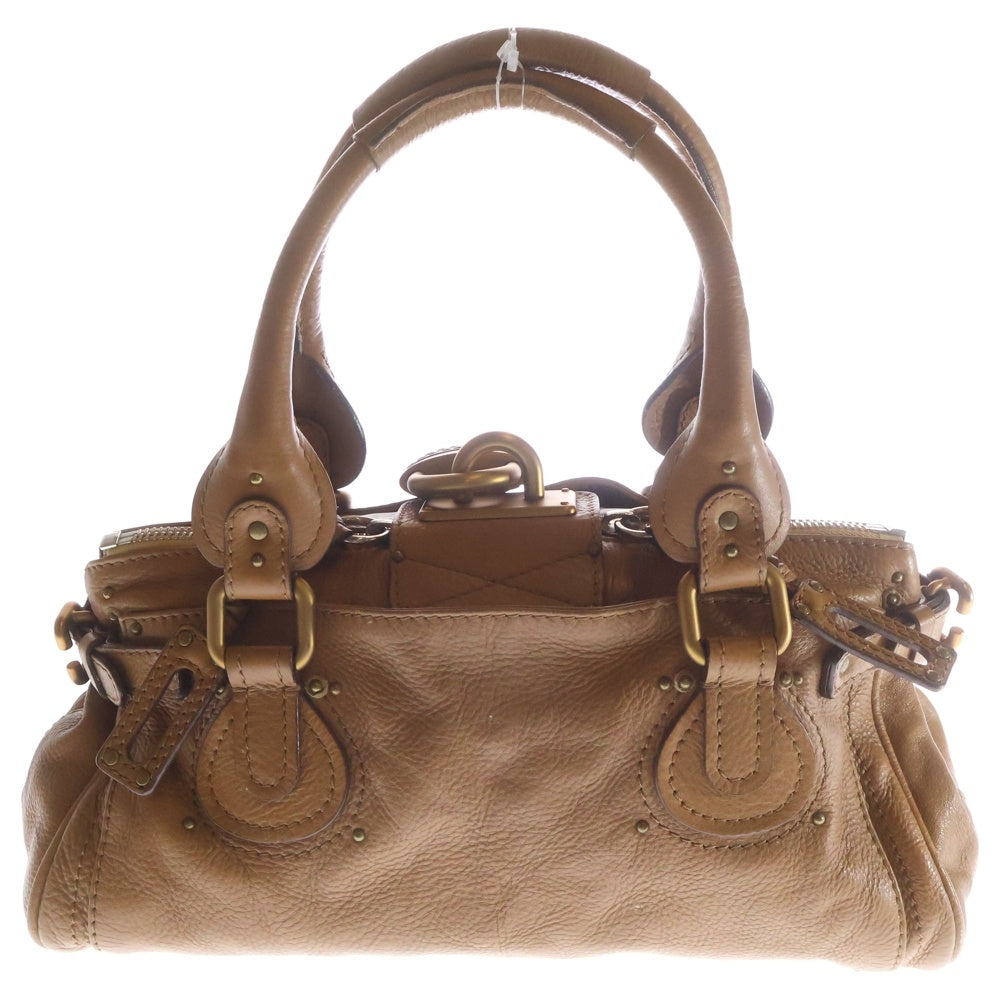 Chloe(クロエ) パディントン ハンドバッグ ブラウン レザー ゴールド金具 レディース