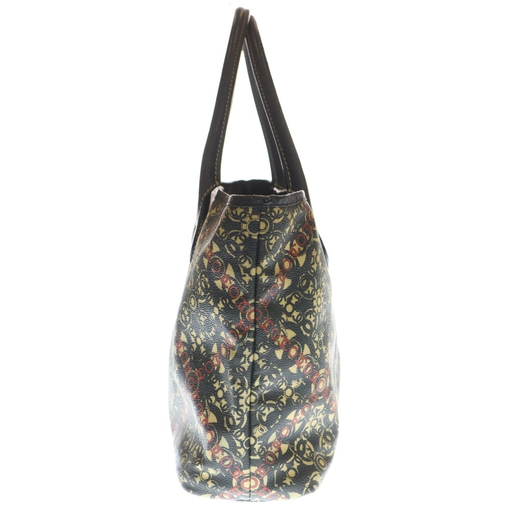 CHANEL(シャネル) ココトラベル トートバッグ ハンドバッグ アイボリー×ブラック レザー×PVC シルバー金具 レディース