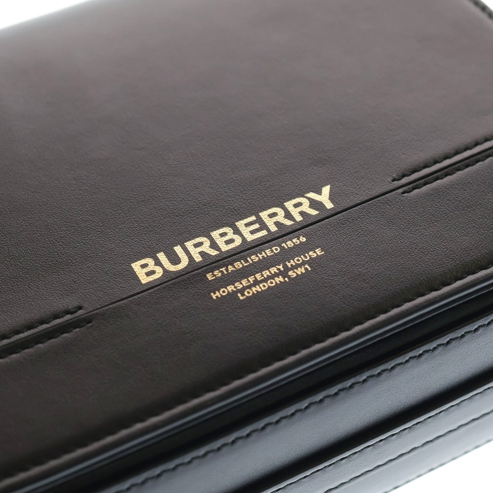 BURBERRY(バーバリー) グレース ショルダーバッグ ブラック レザー レディース