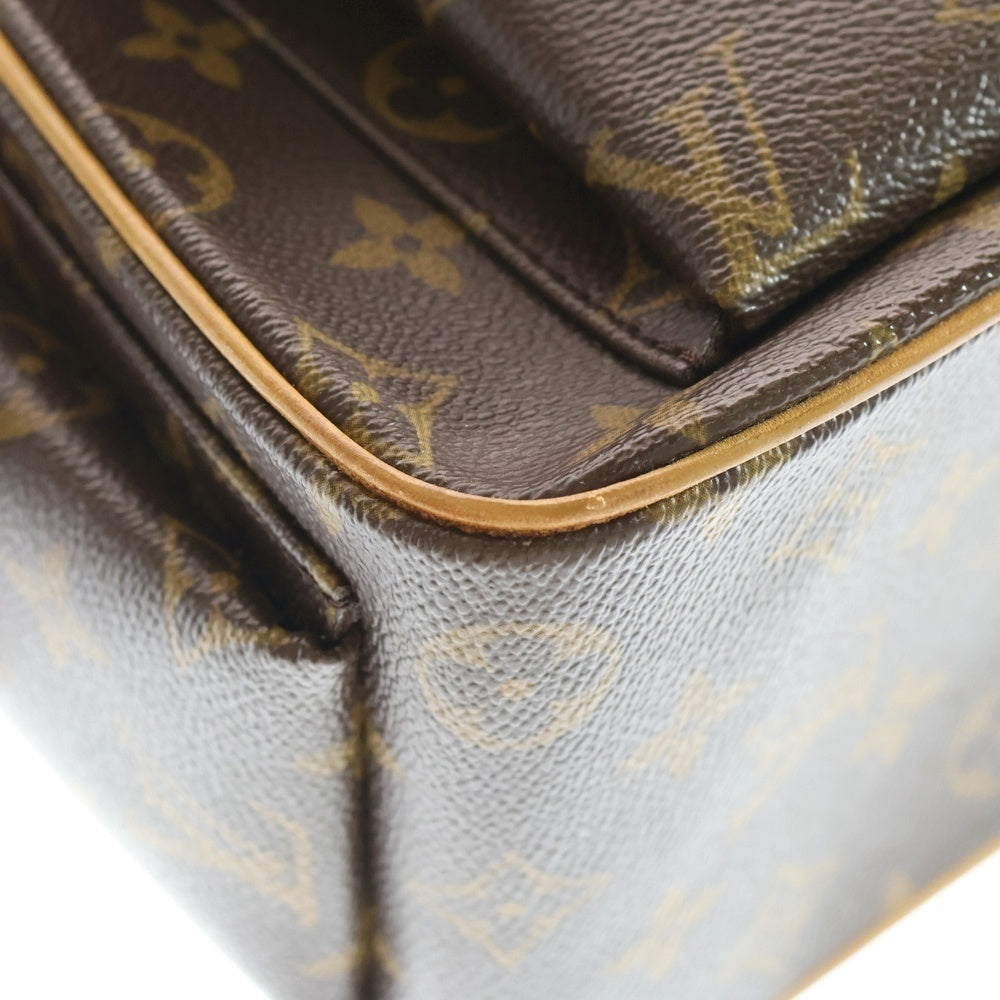 LOUIS VUITTON(ルイヴィトン) モノグラム エクサントリシテ ハンドバッグ ブラウン レザー×PVC M51161 ゴールド金具 レディース