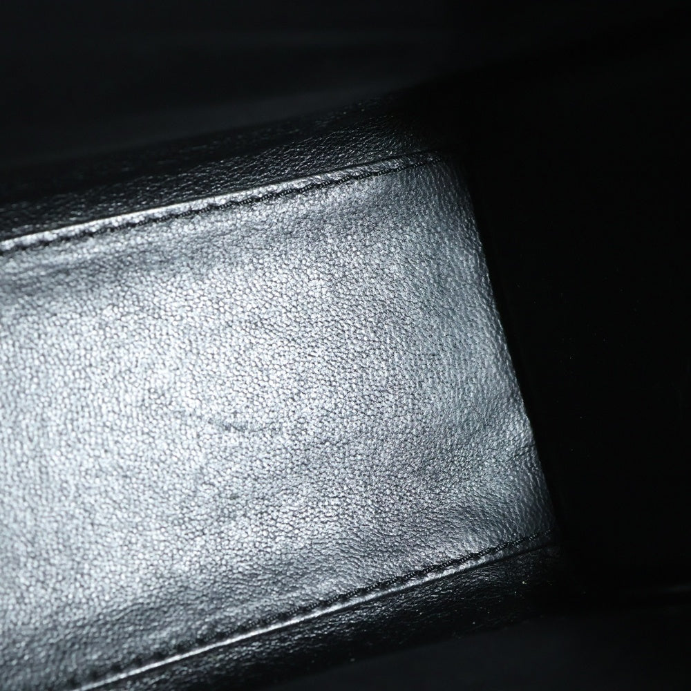 CELINE(セリーヌ) ラゲージ ナノ 2WAYバッグ ハンドバッグ ショルダーバッグ ブラック×ベージュ キャンバス×レザー ゴールド金具 レディース