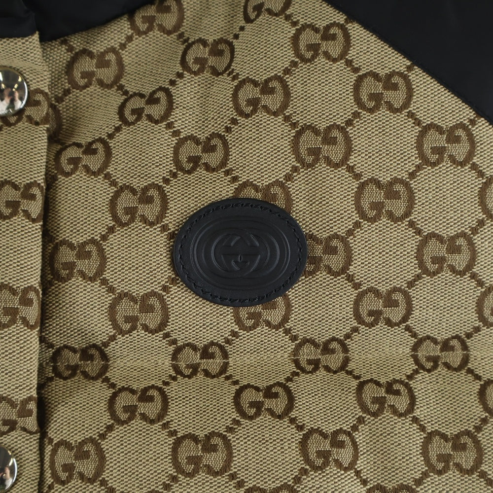 GUCCI(グッチ) GGキャンバス ダウンベスト ブラック/ベージュ 774910