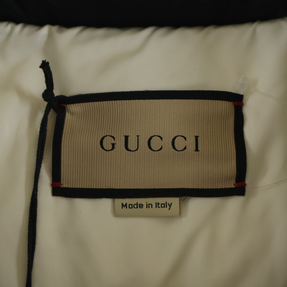 GUCCI(グッチ) GGキャンバス ダウンベスト ブラック/ベージュ 774910