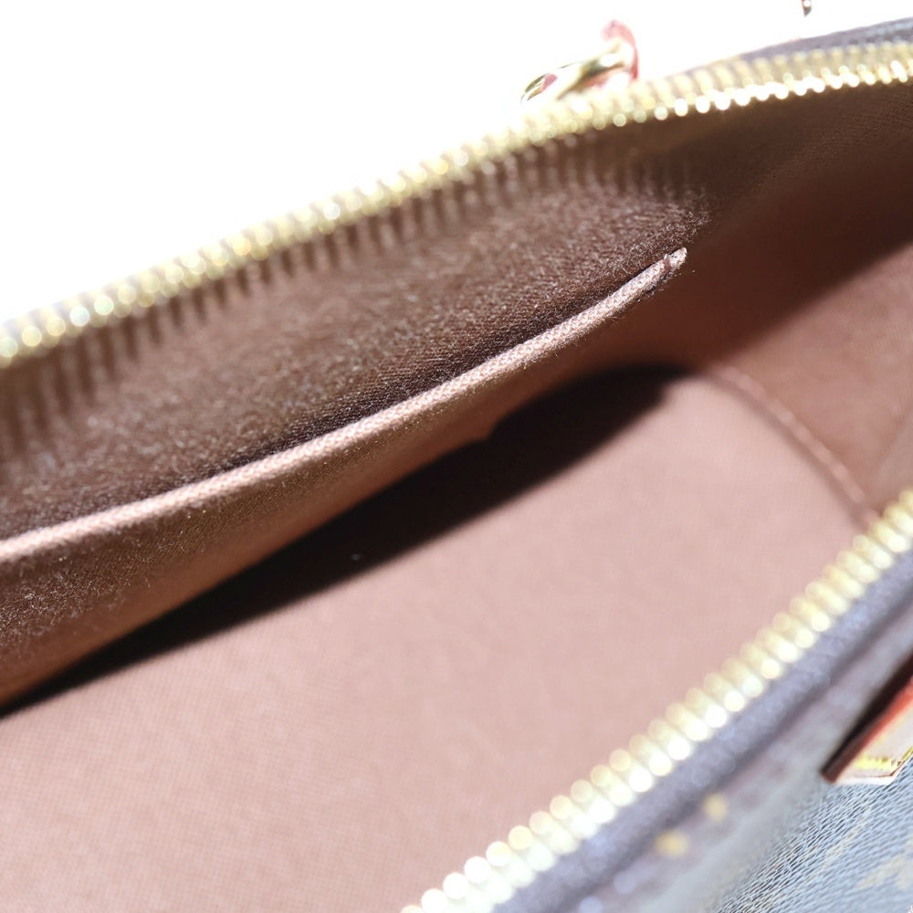 LOUIS VUITTON(ルイヴィトン) モノグラム アルマBB 2WAYバッグ ハンドバッグ ショルダーバッグ ブラウン レザー×PVC M46990 ゴールド金具 レディース