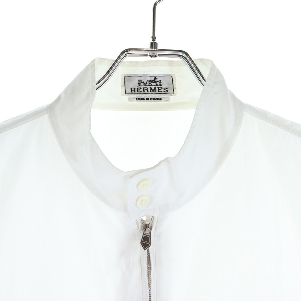 HERMES(エルメス) 半袖ジップシャツ ホワイト レディース