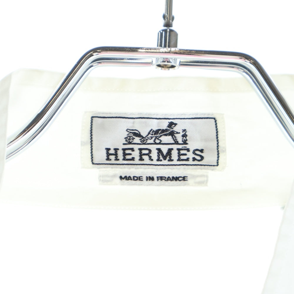 HERMES(エルメス) 半袖ジップシャツ ホワイト レディース