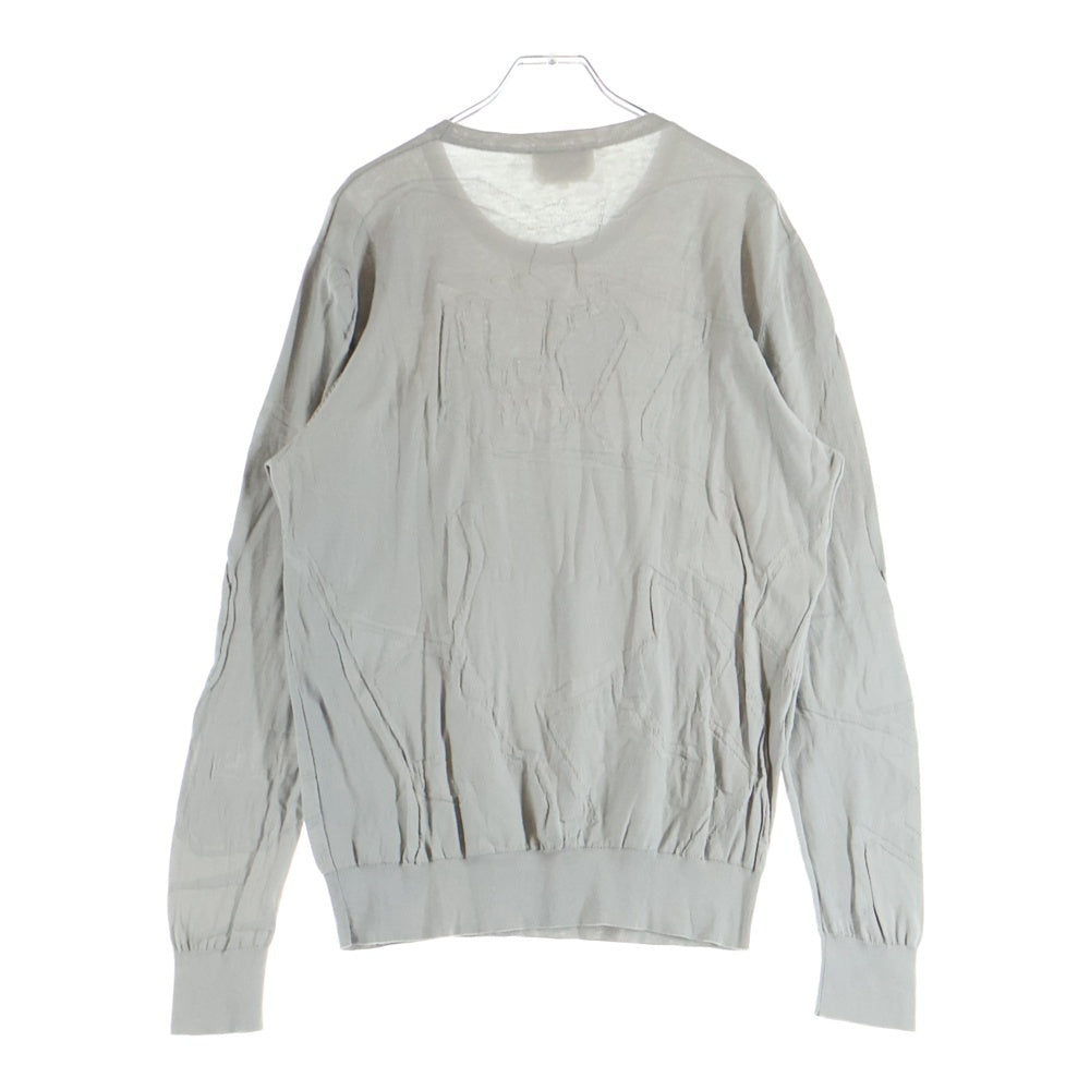 HERMES(エルメス) 馬柄長袖ニット グレー