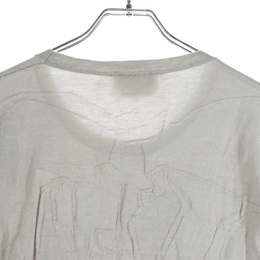 HERMES(エルメス) 馬柄長袖ニット グレー