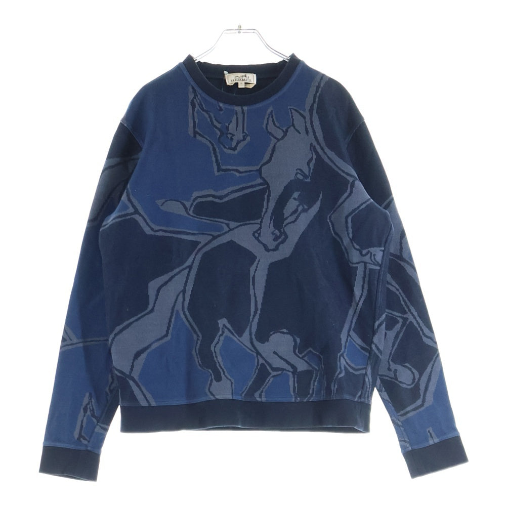 HERMES(エルメス) 馬柄スウェット ネイビー