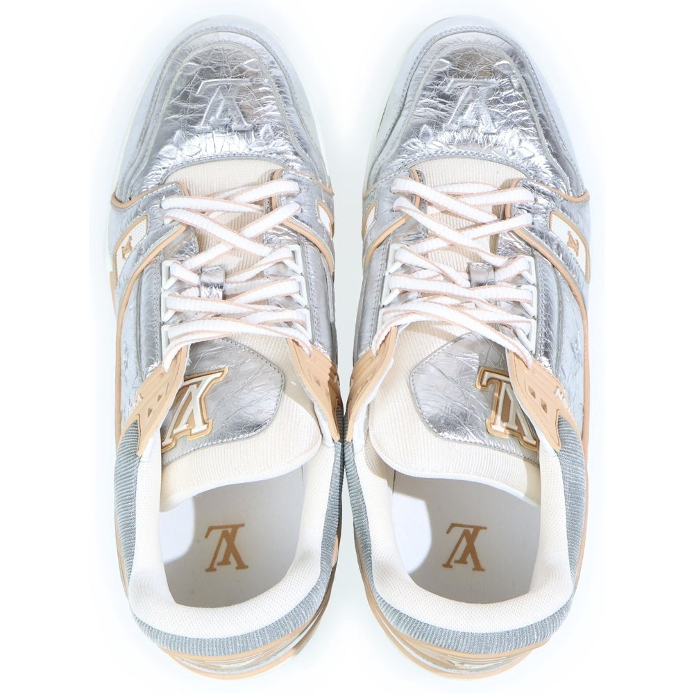 LOUIS VUITTON(ルイヴィトン) LVトレイナー レザー ローカットスニーカー シルバー IA996D