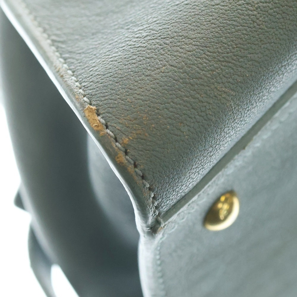 YVES SAINT LAURENT(イヴサンローラン) カバシック ハンドバッグ ボストンバッグ ライトブルー レザー 279079 ゴールド金具 レディース