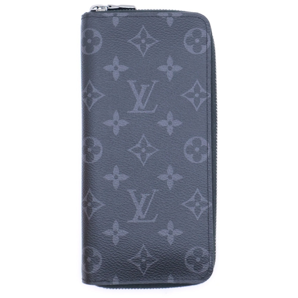 LOUIS VUITTON(ルイヴィトン) モノグラム エクリプス ジッピーウォレット ヴェルティカル ロングウォレット 長財布 ブラック ノワール PVCレザー M62295 シルバー金具 レディース