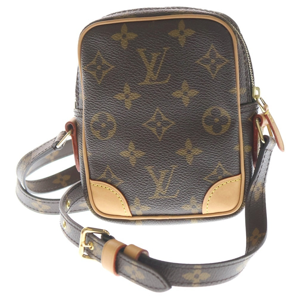 LOUIS VUITTON(ルイヴィトン) モノグラム ゲーム オン パナム ショルダーバッグ ミニバッグ ブラウン×レッド レザー×PVC M57450 ゴールド金具 レディース