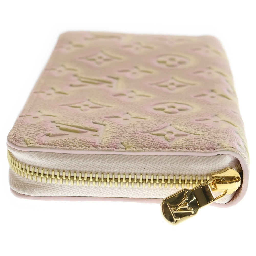 LOUIS VUITTON(ルイヴィトン) モノグラム アンプラント ジッピーウォレット ロングウォレット サマースターダスト カードケース ピンクイエロー オーロラ レザー M81299 ゴールド金具 レディース