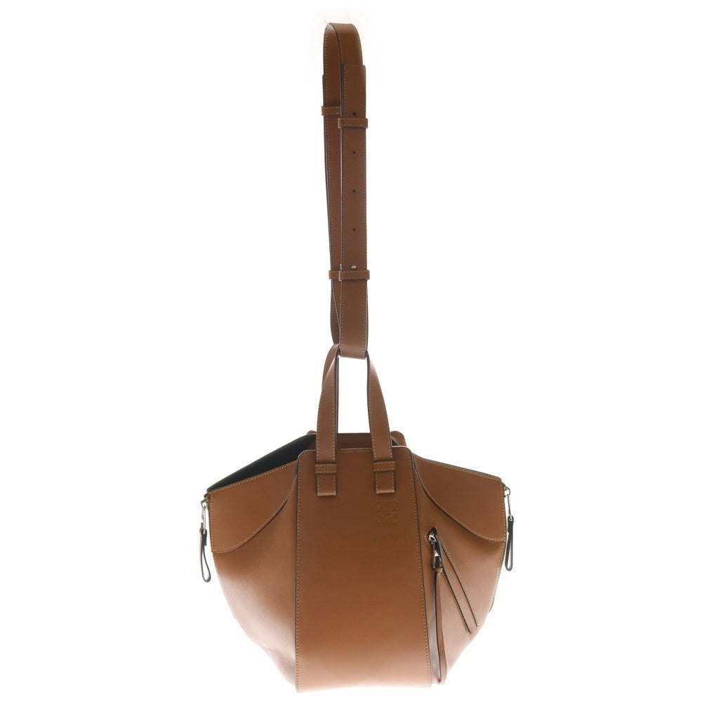 LOEWE(ロエベ) ハンモック スモール 2WAY ショルダーバッグ ハンドバッグ トートバッグ ブラウン レザー シルバー金具 レディース