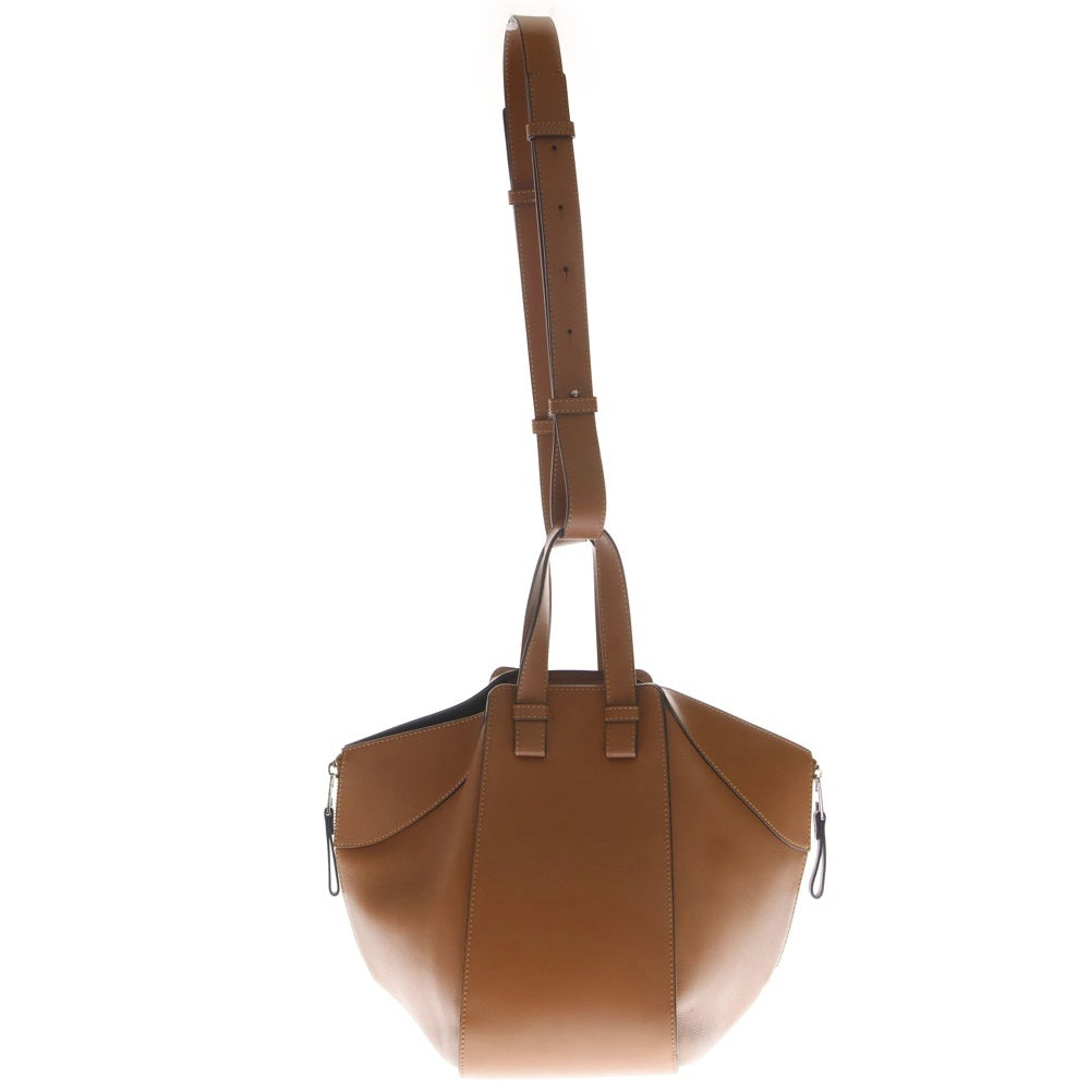 LOEWE(ロエベ) ハンモック スモール 2WAY ショルダーバッグ ハンドバッグ トートバッグ ブラウン レザー シルバー金具 レディース