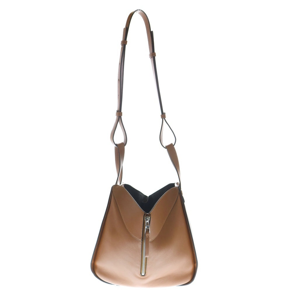 LOEWE(ロエベ) ハンモック スモール 2WAY ショルダーバッグ ハンドバッグ トートバッグ ブラウン レザー シルバー金具 レディース
