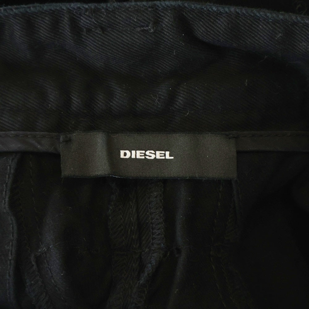 DIESEL(ディーゼル) ベルト付キュロットパンツ ブラック コットン #26 レディース