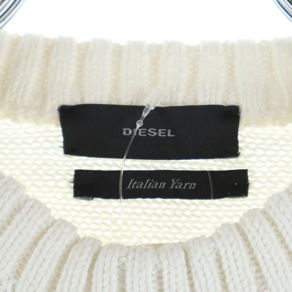 DIESEL(ディーゼル) 長袖ニット ホワイト×マルチカラー ナイロン