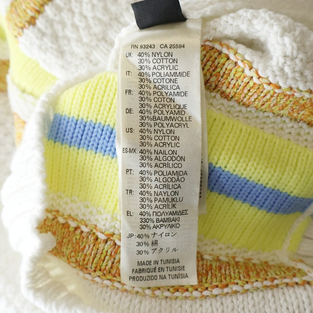 DIESEL(ディーゼル) 長袖ニット ホワイト×マルチカラー ナイロン