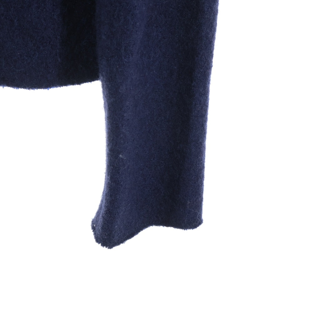 DIESEL(ディーゼル) ニットライダースジャケット ブルー×ブラック ウール レディース