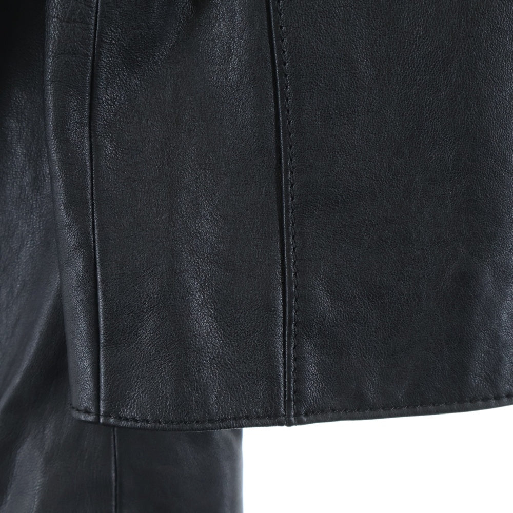 COACH(コーチ) ラムレザーシングルライダース ブルゾンブラック F87432