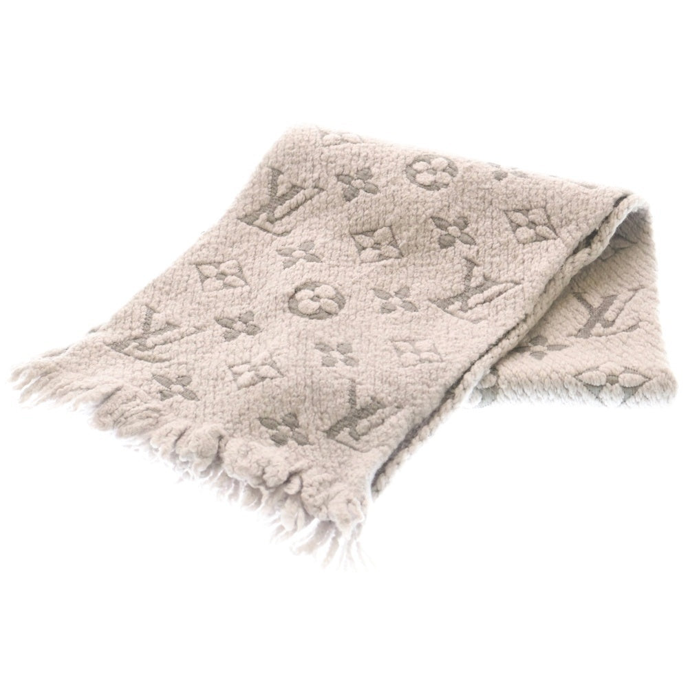 LOUIS VUITTON(ルイヴィトン) エシャルプ ロゴマニア グリペルル フリンジマフラー ライトパープル M74742 レディース