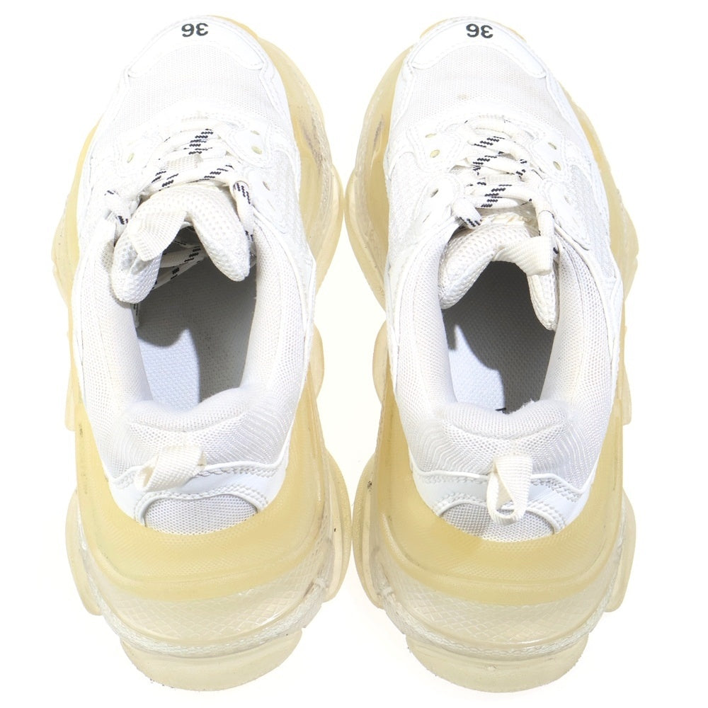 BALENCIAGA(バレンシアガ) TRIPLE S トリプルS クリアソール メッシュ ローカットスニーカー ホワイト レディース 544351 36