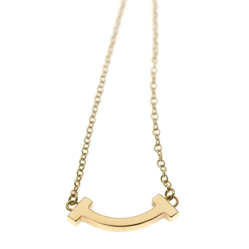 TIFFANY & Co.(ティファニー) Tスマイル ミニ ネックレス Au750 K18 PG ピンクゴールド ペンダント レディース