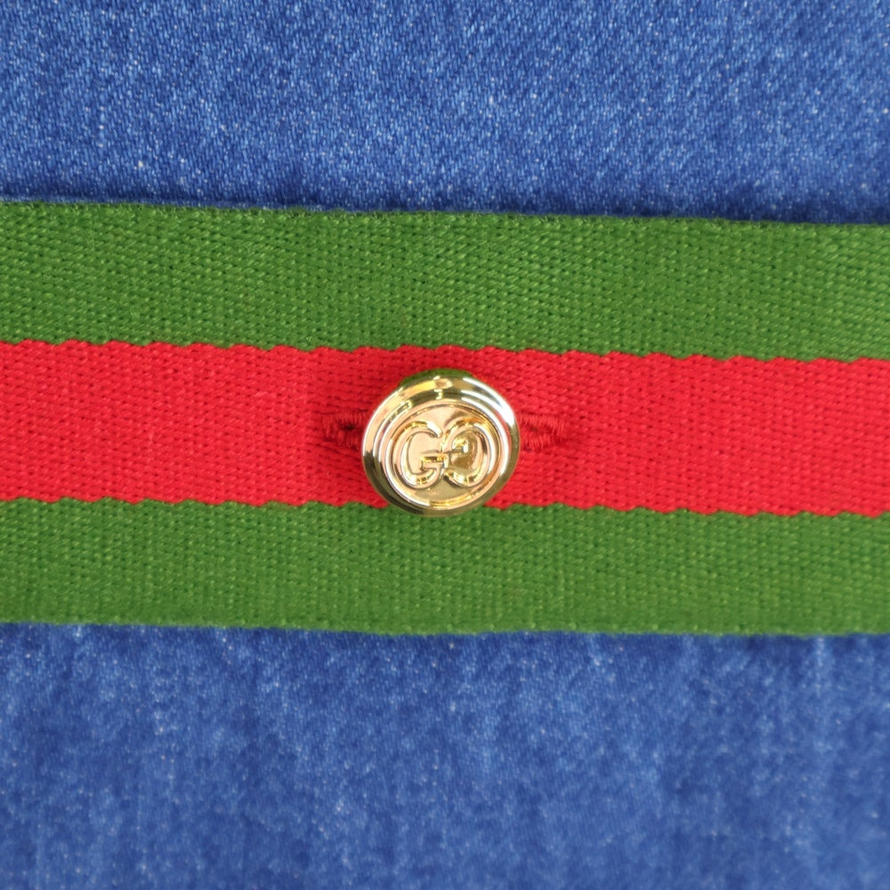 GUCCI(グッチ) シェリーライン ショートスリーブデニムワンピース レディース 678827 XDBVX インディゴ