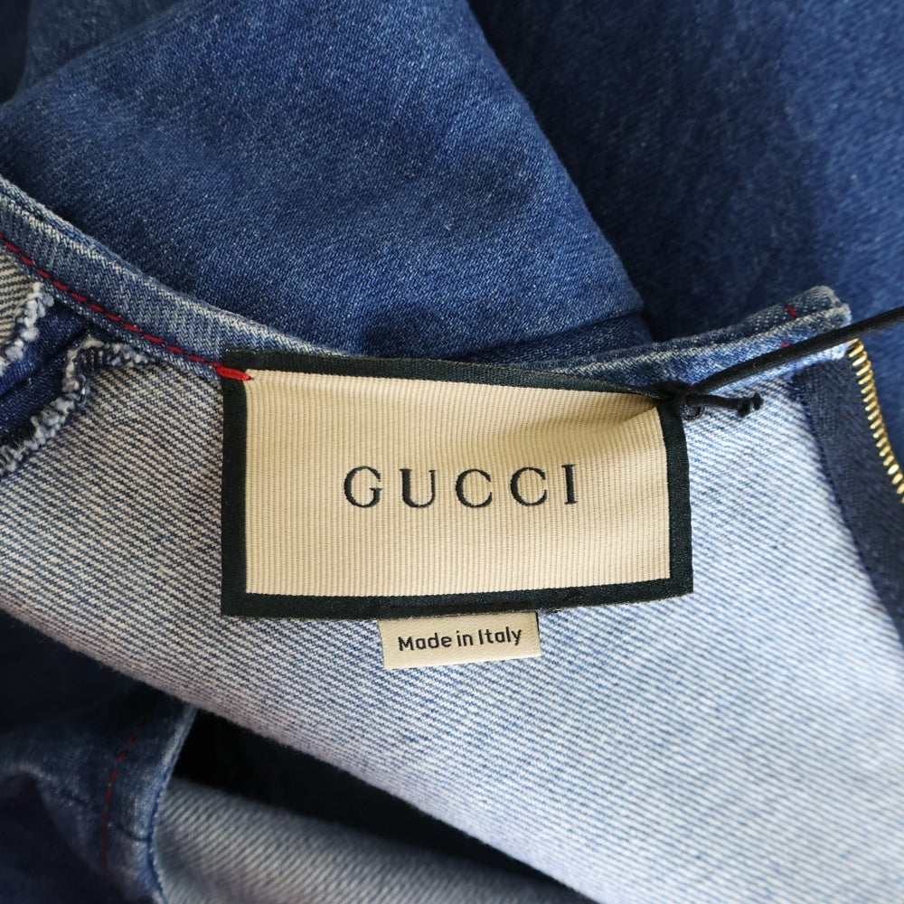 GUCCI(グッチ) シェリーライン ショートスリーブデニムワンピース レディース 678827 XDBVX インディゴ