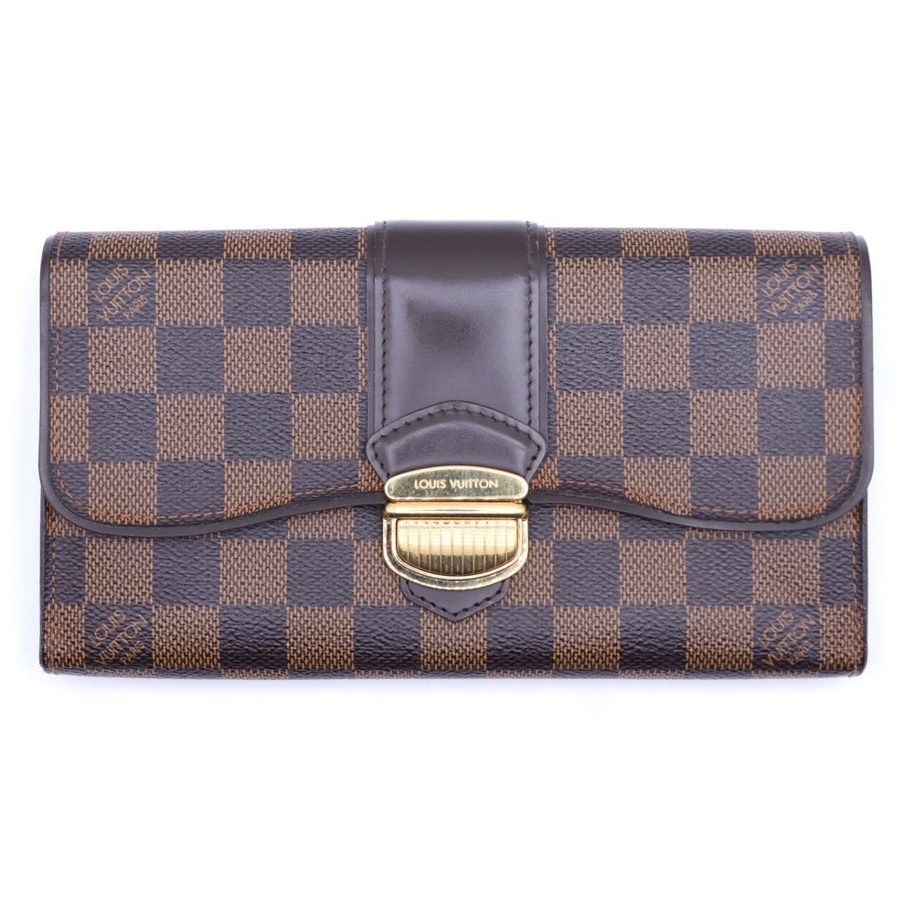 LOUIS VUITTON(ルイヴィトン) ダミエ ポルトフォイユ システィナ 長財布 ブラウン PVCレザー N61747 レディース