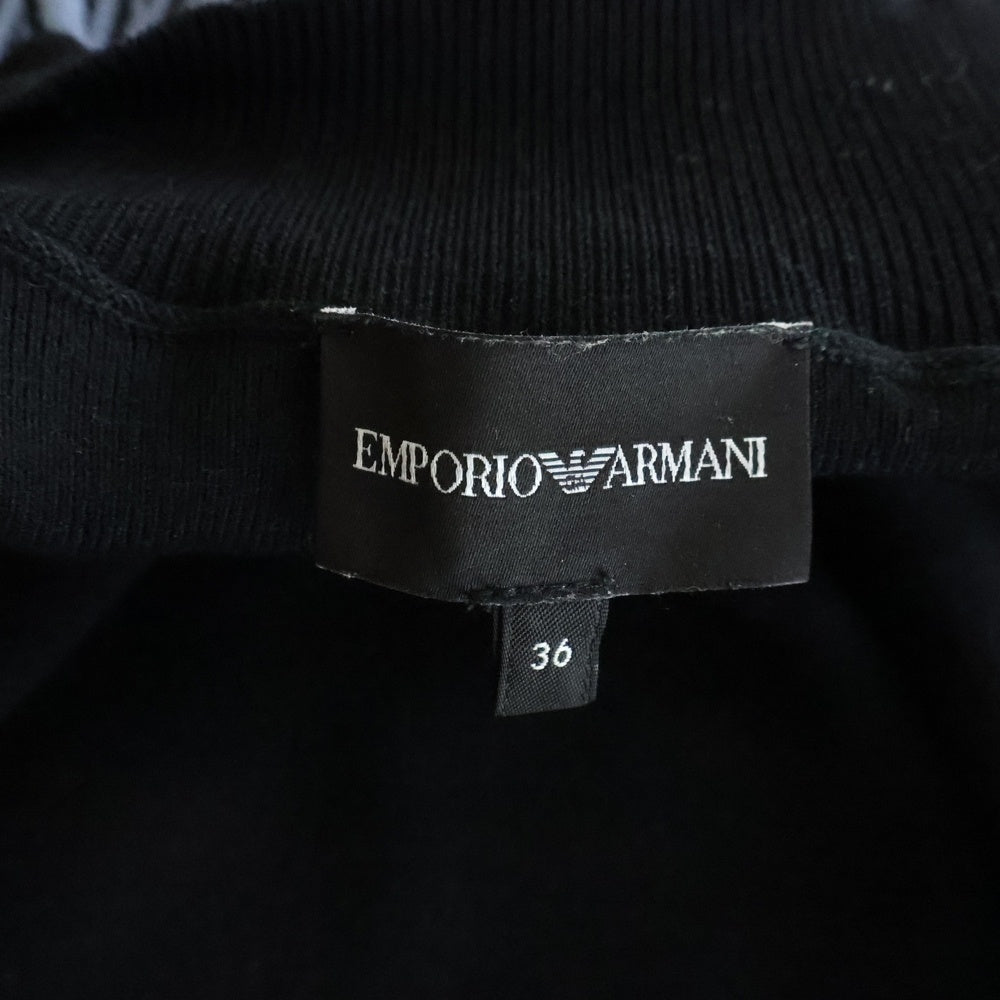 EMPORIO ARMANI EA7(エンポリオアルマーニイーエーセブン) 長袖ニットワンピース ブラック/ブルー 6L2AT4 2M02Z レディース