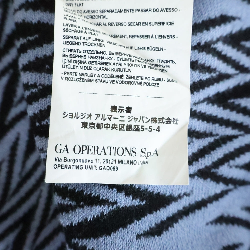 EMPORIO ARMANI EA7(エンポリオアルマーニイーエーセブン) 長袖ニットワンピース ブラック/ブルー 6L2AT4 2M02Z レディース