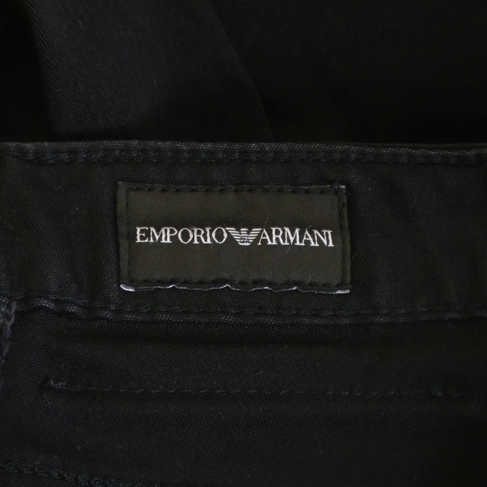 EMPORIO ARMANI EA7(エンポリオアルマーニイーエーセブン) ストレートボトム デニムパンツ ブラック 3K1J06 1DHDZ レディース