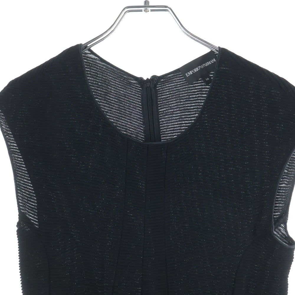 EMPORIO ARMANI EA7(エンポリオアルマーニイーエーセブン) ノースリーブニットワンピース ブラック 3R2A7B 2JWCZ レディース