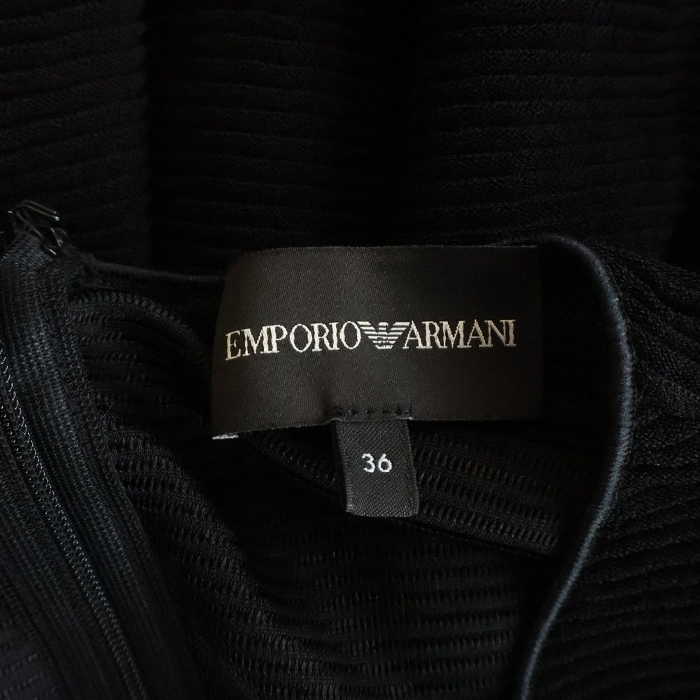 EMPORIO ARMANI EA7(エンポリオアルマーニイーエーセブン) ノースリーブニットワンピース ブラック 3R2A7B 2JWCZ レディース
