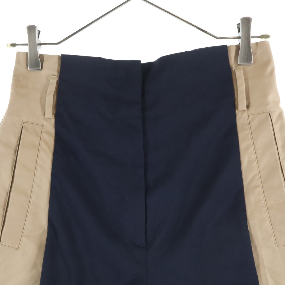 Weekend Max Mara(ウィークエンド マックスマーラ) 切り替え コットン ハーフ ショートパンツ ショーツ ネイビー/ベージュ レディース