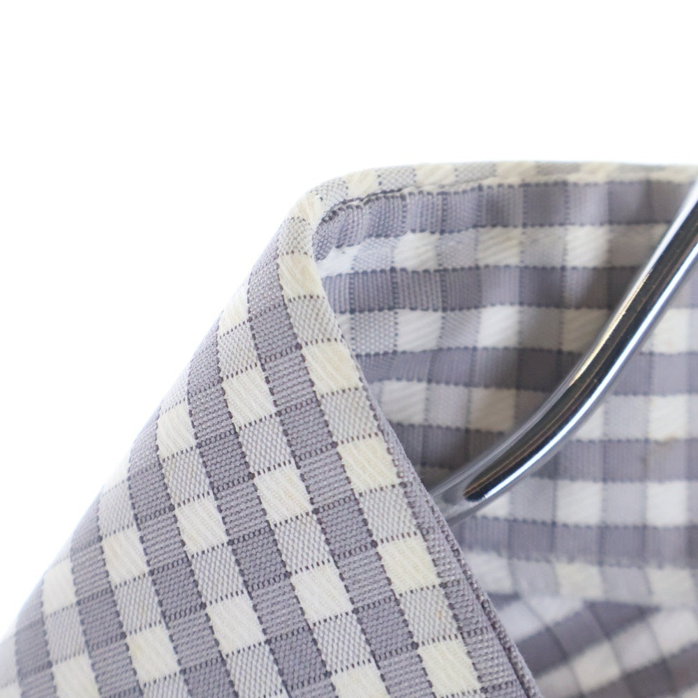 HERMES(エルメス) チェック総柄 長袖 シャツ グレー