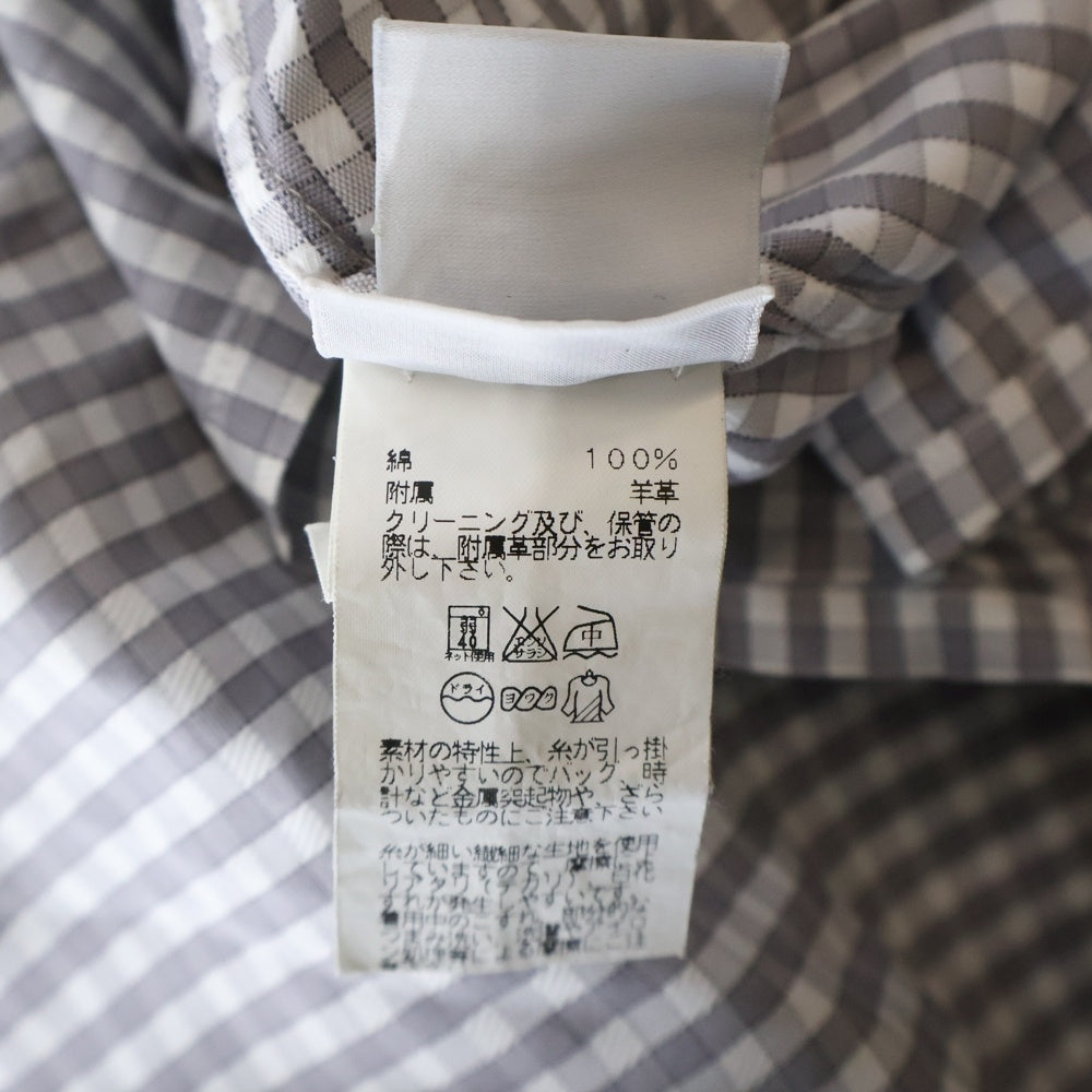 HERMES(エルメス) チェック総柄 長袖 シャツ グレー