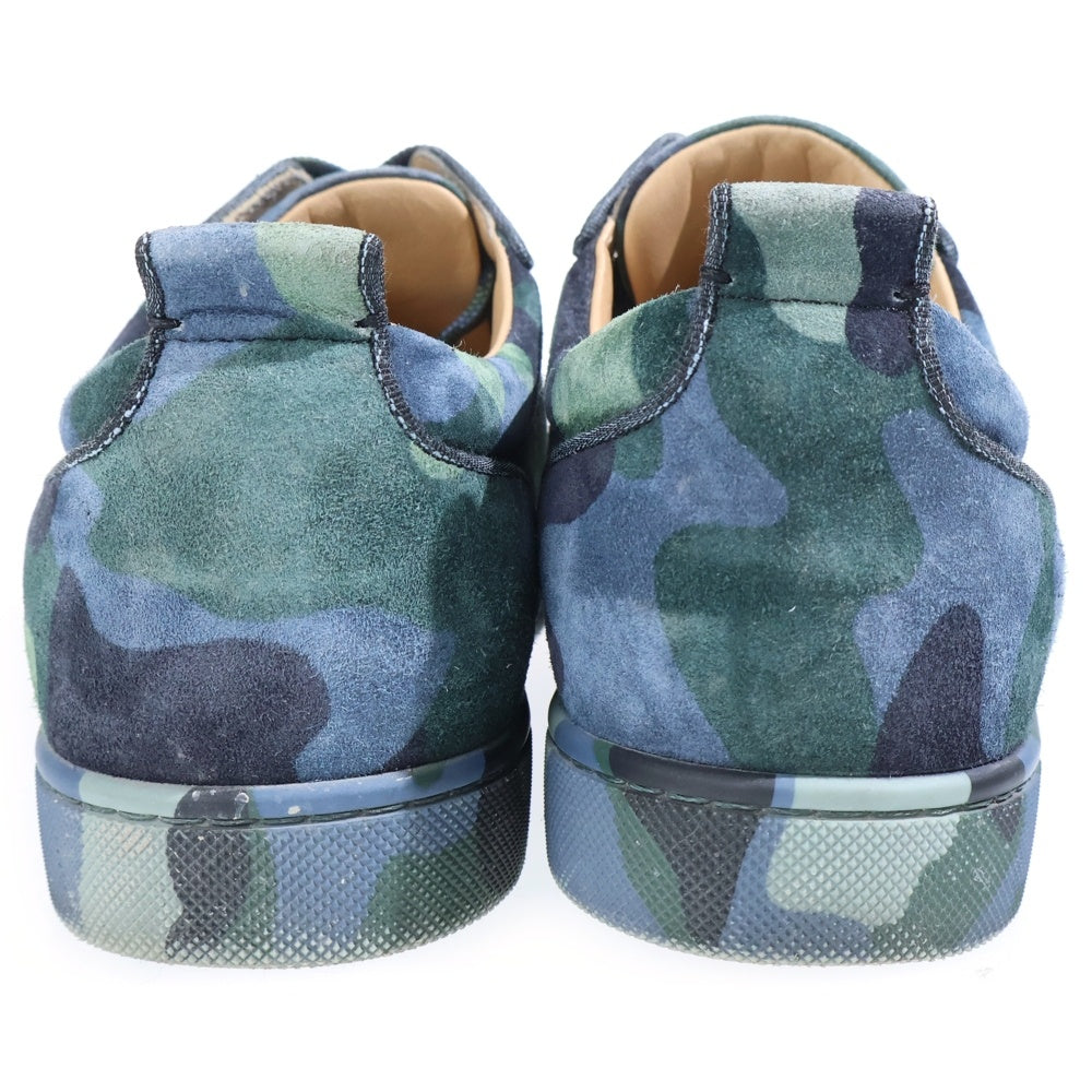 CHRISTIAN LOUBOUTIN(クリスチャンルブタン) ルイジュニアスパイクス ローカットスニーカー スエード ネイビー/グリーン