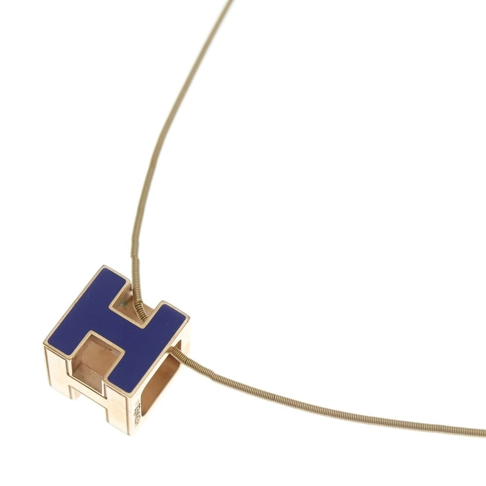 HERMES(エルメス) カージュドアッシュ Hロゴ ネックレス ネイビー アクセサリー レディース