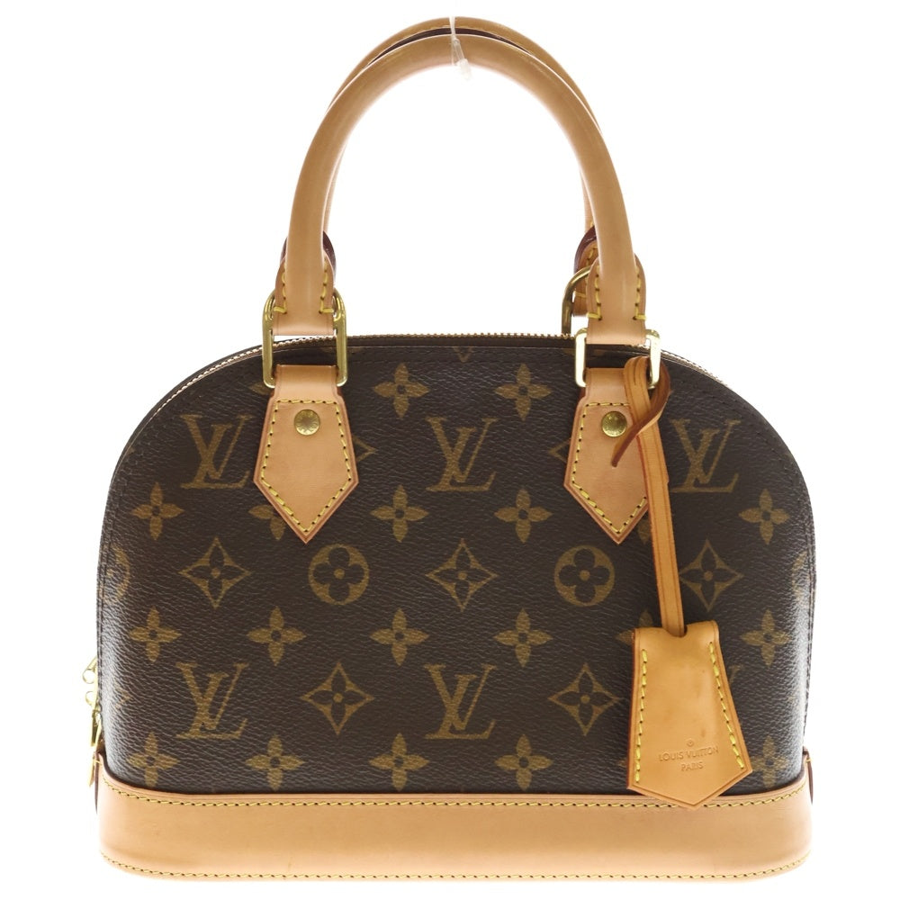 LOUIS VUITTON(ルイヴィトン) モノグラム アルマBB 2WAYバッグ ハンドバッグ ショルダーバッグ ブラウン レザー×PVC M46990 ゴールド金具 レディース