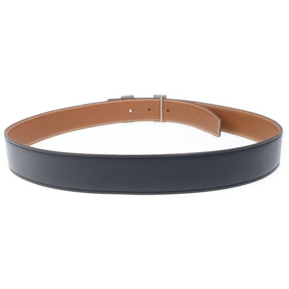 HERMES(エルメス) コンスタンスベルト ブラック レザー シルバー 金具 □H刻印