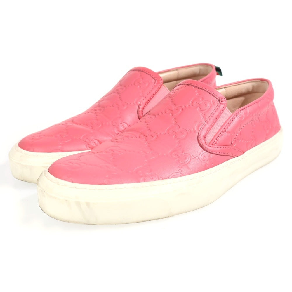GUCCI(グッチ) GG総柄 スリッポン ローカットスニーカー ラバー ピンク 408510 レディース