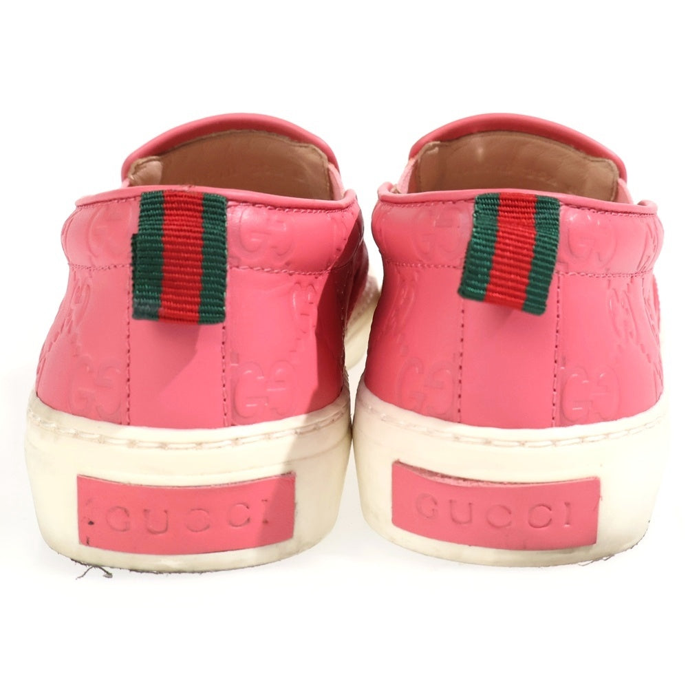 GUCCI(グッチ) GG総柄 スリッポン ローカットスニーカー ラバー ピンク 408510 レディース