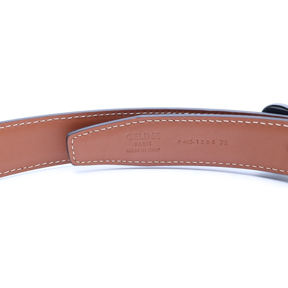 CELINE(セリーヌ) トリオンフ ベルト ブラックモチーフ レザー レディース
